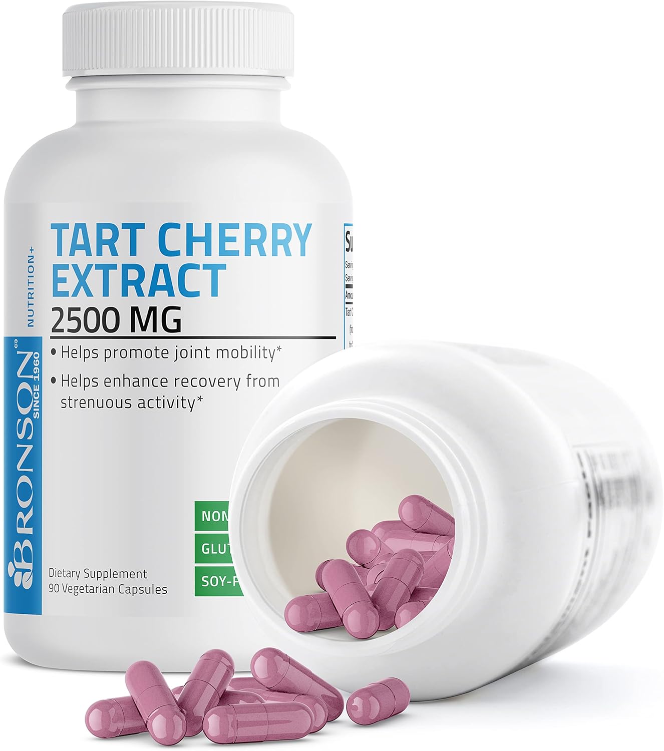 Bronson Tart Cherry Extract 2500 mg Premium Non-GMO Formula Packed with Antioxidants and Flavonoids, 90 Vegetarian Capsules : Health & Household