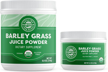 Vimergy Usda Organic Barley Grass Juice Powder (250G) And (125G) Bundle