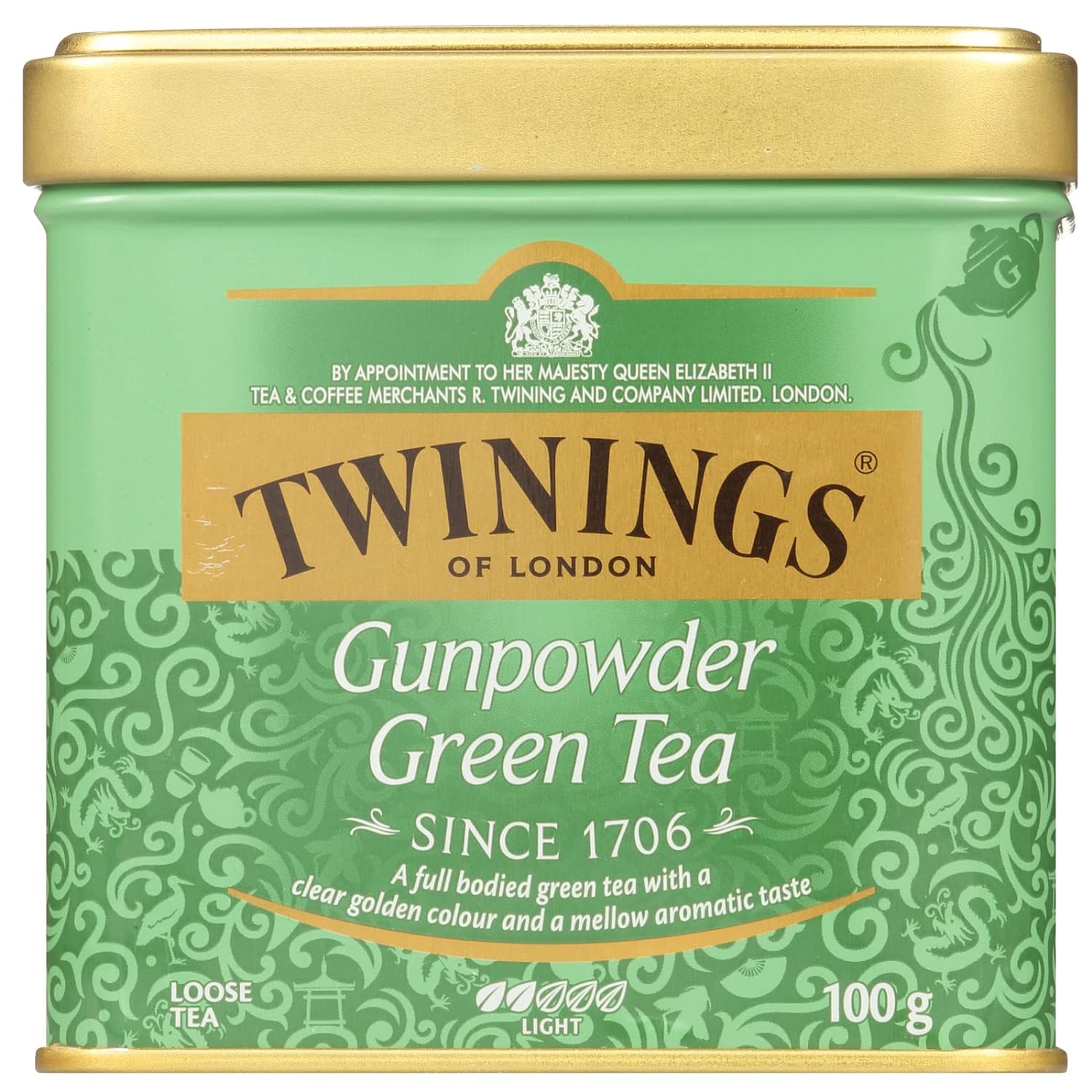 Twinings Green Gunpowder Loose Tea Tins, 3.53 Ounce Tins (Pack Of 6), Mellow & Full-Bodied Green Tea, Caffeinated, Enjoy Hot Or Iced