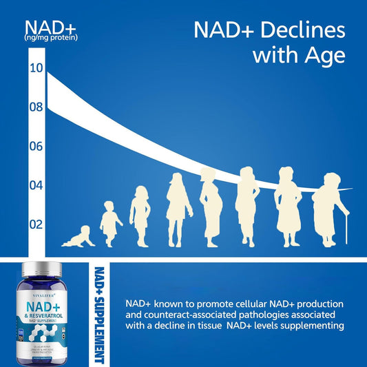 Nad+ Supplement 1500 Mg - 120 Capsules High Purity Nad+ & Resveratrol, Nmn Supplement Alternative For Anti-Aging, Antioxidant Support, Energy & Focus Boost