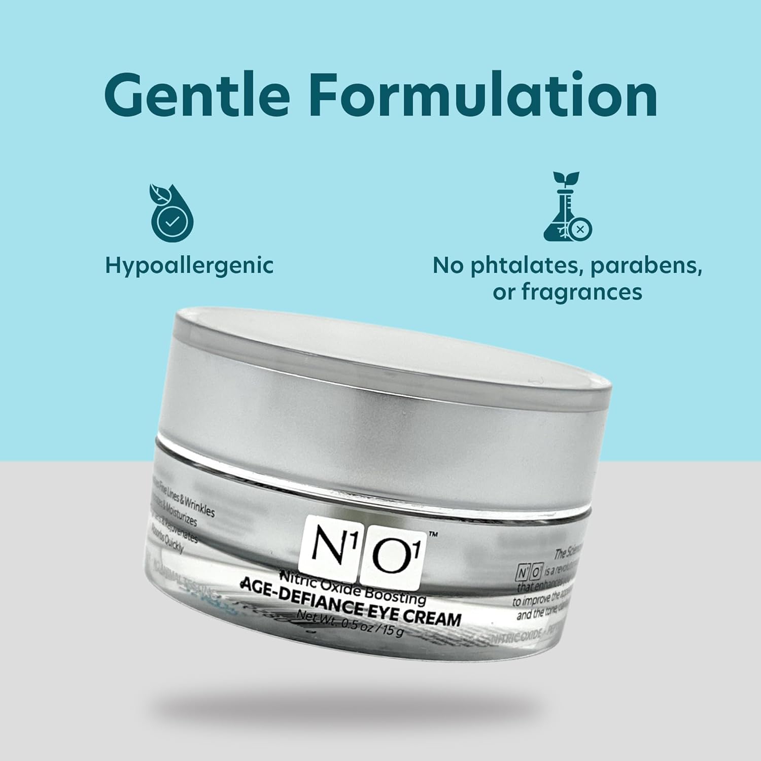 Age-Defiance Eye Cream - Day & Night Moisturizer With Nitric Oxide, Hyaluronic Acid, Complex Peptides, Ceramides - Hydrating Eye Cream For Dark Circles, Wrinkles, Fine Lines, Puffiness - 0.5 Oz
