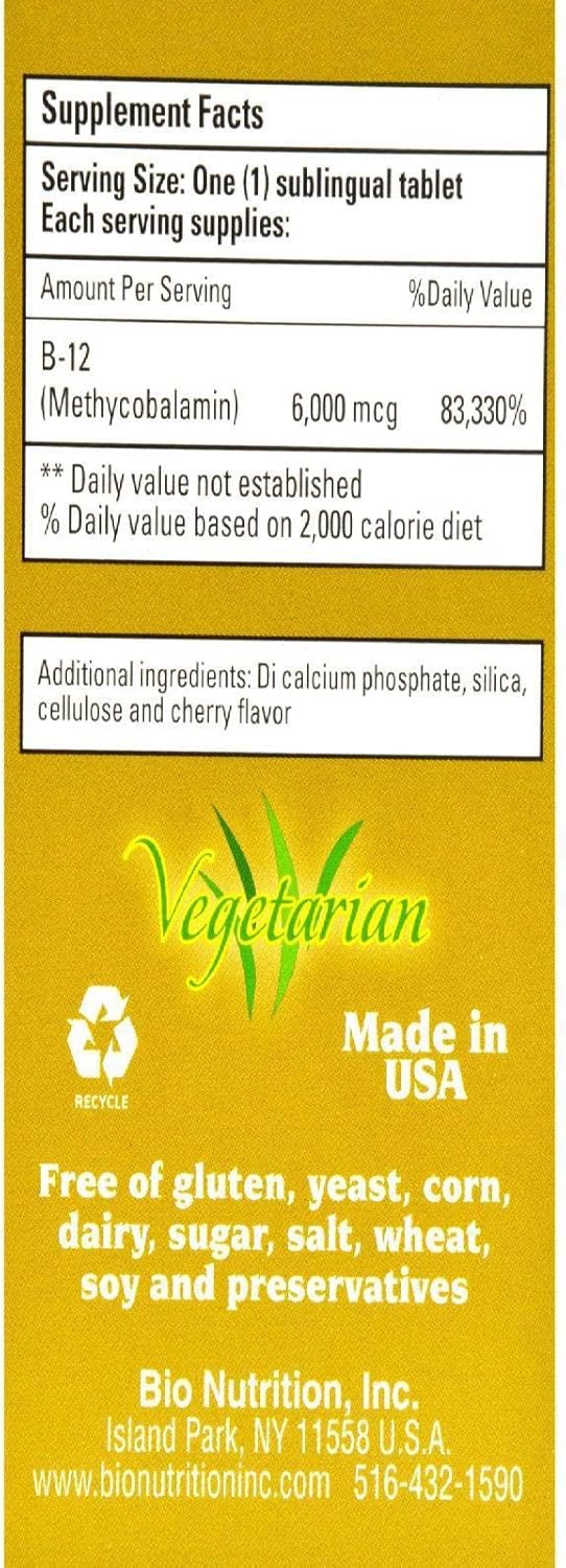 Bio Nutrition B-12 Sublingual Tablet, 50 Count