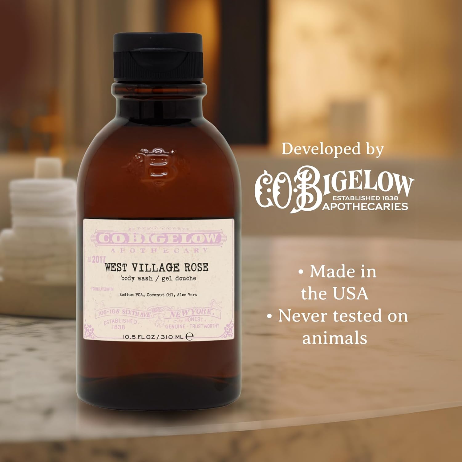 C.O. Bigelow Iconic Collection Musk Body Wash, With Sodium Pca, Coconut Oil, Aloe Vera, 10.5 Fl Oz : Beauty & Personal Care