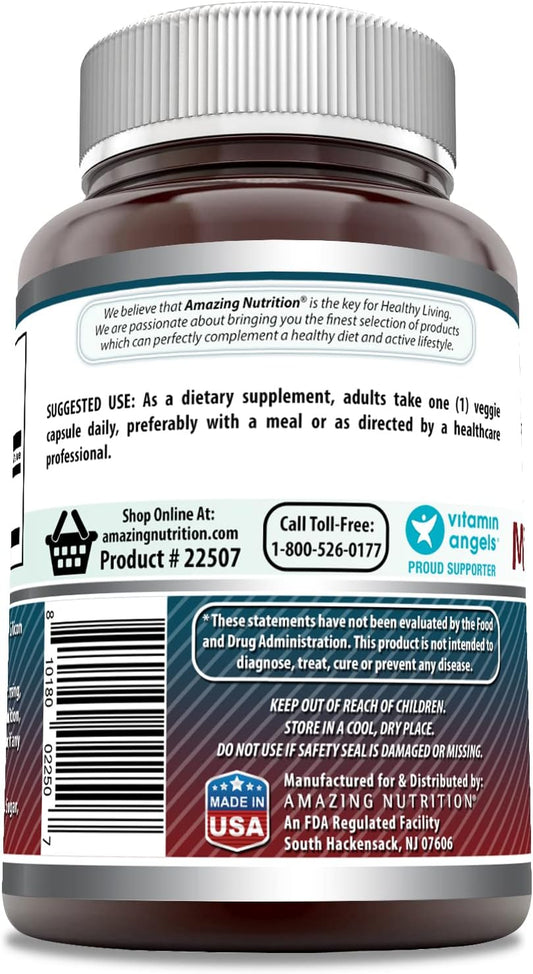 Amazing Formulas Micronized DHEA 25mg 180 Veggie Capsules Supplement | Non-GMO | Gluten Free | Made in USA | Ideal for Vegetarians | Dehydroepiandrosterone Capsules for Men & Women (1 Pack)