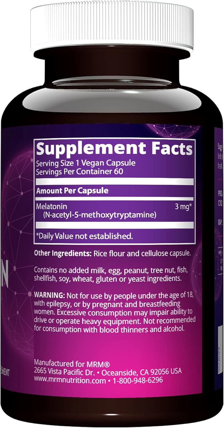 Mrm Melatonin 3Mg, 0.10 Pound : Health & Household