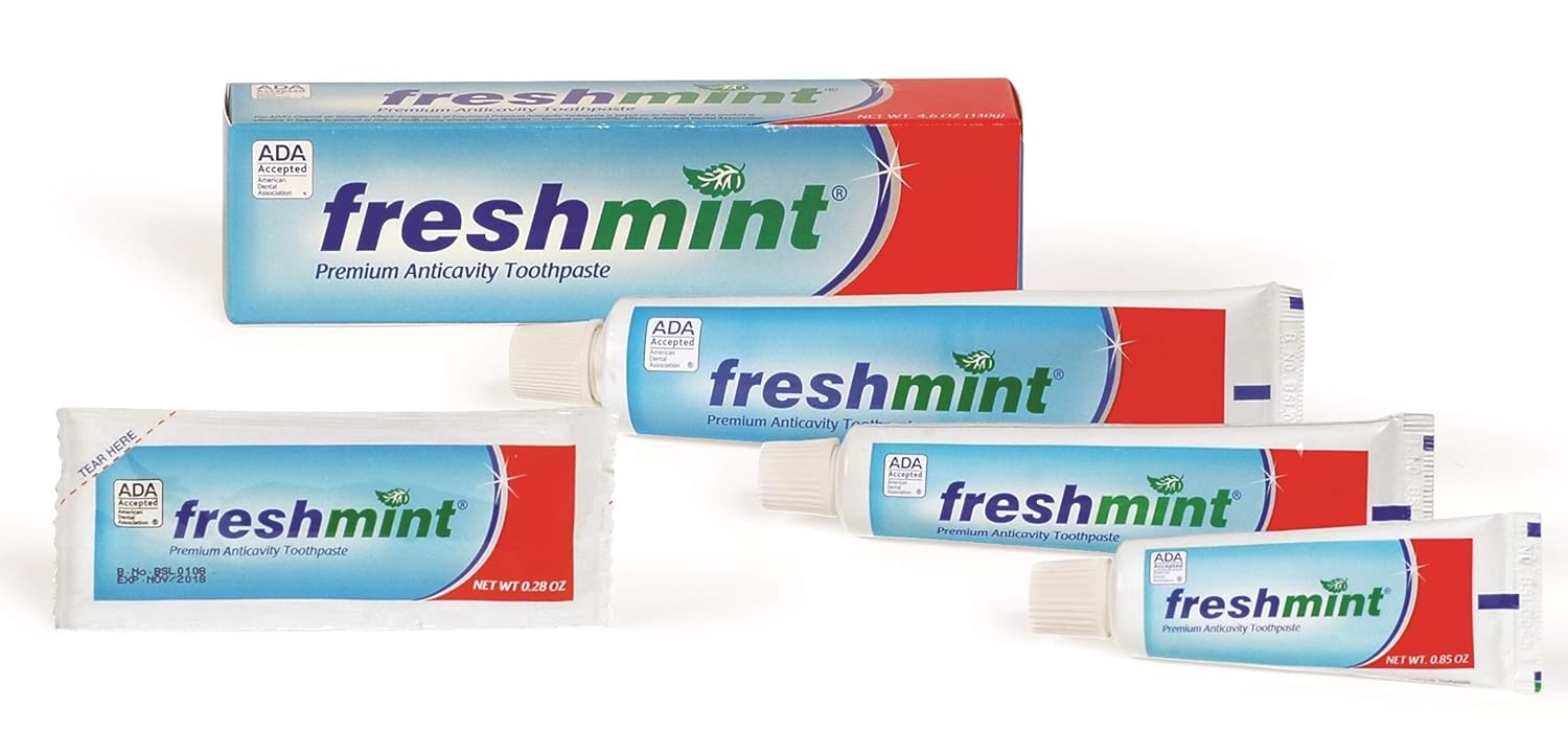 144 Tubes of Freshmint® 1.5 oz. Premium Anticavity Fluoride Toothpaste (ADA Accepted) : Health & Household