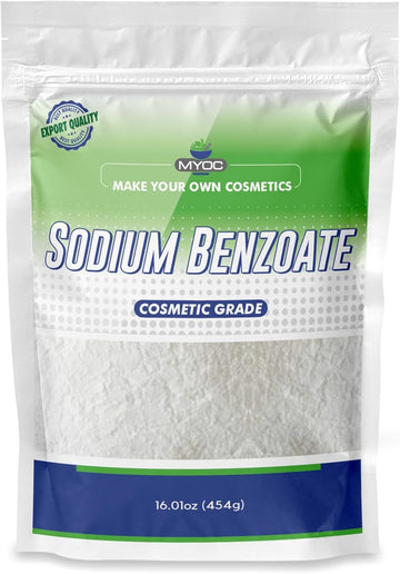 Sodium Benzoate Cosmetic Grade (454 Gm), For Skin Care, Hair Care Products, Fragrance Ingredient - Bulk Preservative, Paraben Free Preservative
