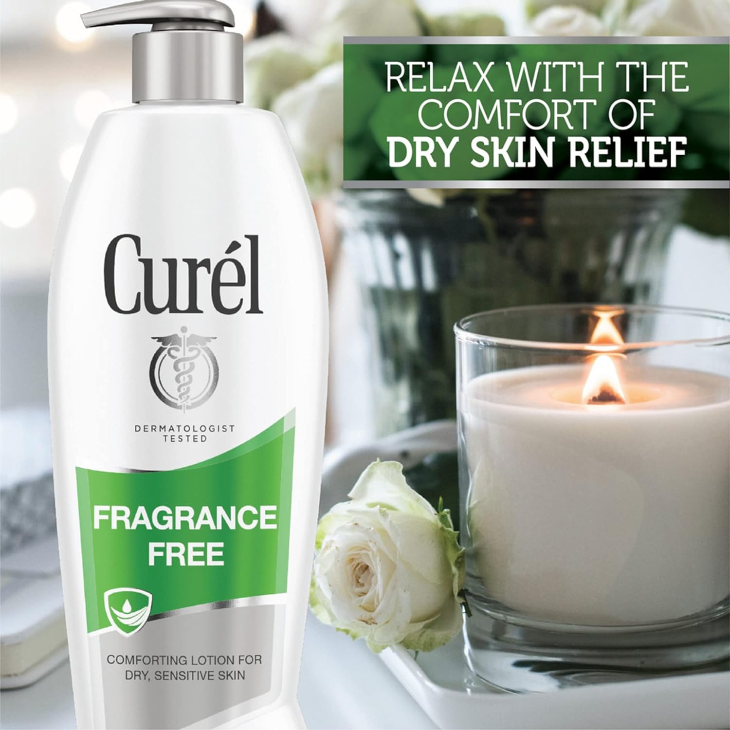 Curel Fragrance Free Body Lotion, Unscented Dry Skin Moisturizer for Sensitive Skin, with Advanced Ceramide Complex, Repairs Moisture Barrier, 13 Ounce (Pack of 3) : Beauty & Personal Care