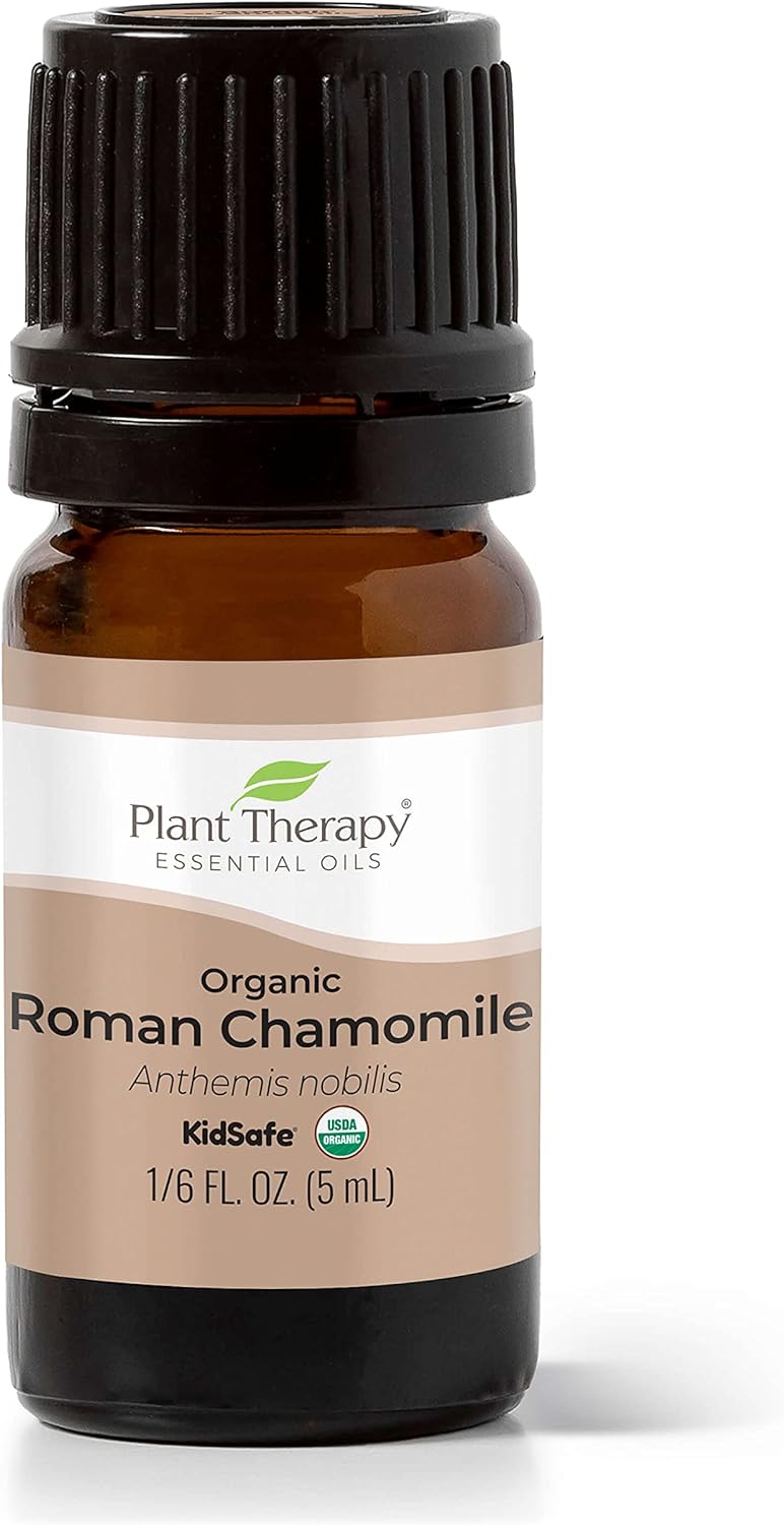 Plant Therapy Organic Roman Chamomile Essential Oil 5 Ml (1/6Oz) 100% Pure, Undiluted, Therapeutic Grade