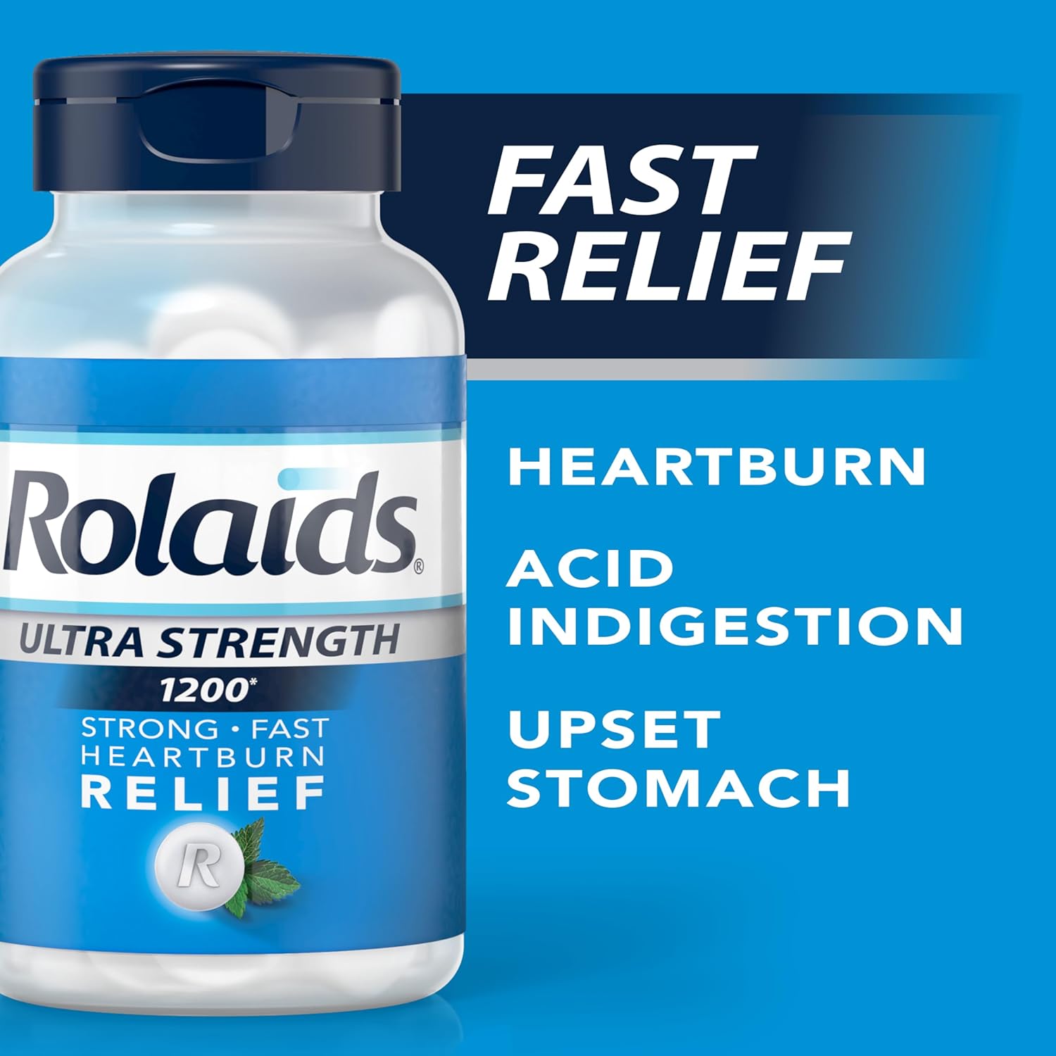 Rolaids Ultra Strength Antacid Chewable Tablets, Mint, 72-Count : Health & Household