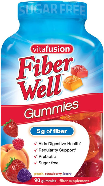 Vitafusion Fiber Well Gummy Vitamins, 90 Count (Packaging May Vary)