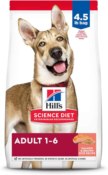 Hill'S Science Diet Adult 1-6, Adult 1-6 Premium Nutrition, Dry Dog Food, Salmon & Brown Rice, 4.5 Lb Bag