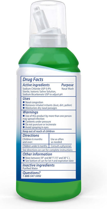 Sinucleanse Sterile Saline Kids Nasal Spray, Ultra Fine Mist, Instantly Moisturizes Dry, Stuffy Noses, Safe For Newborns & Up, 4.5 Oz (2 Pack), Made In Usa