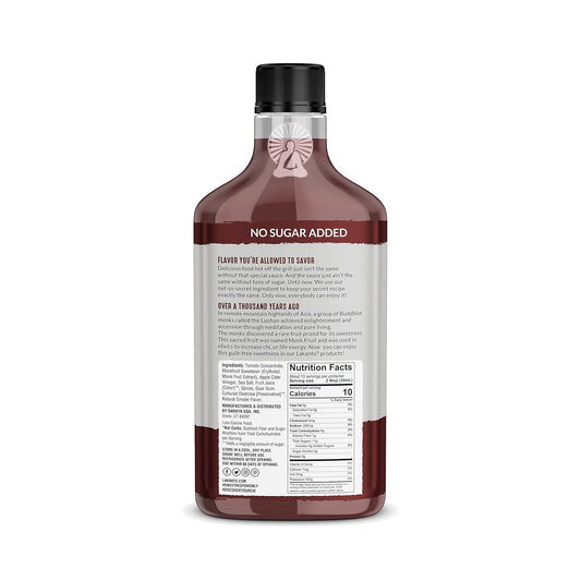 Lakanto Bbq Sauce - Sweetened With Monk Fruit Sweetener, Barbeque Sauce For Grill, No Sugar Added, Natural Smoke Flavor, Keto Diet Friendly, Vegan Condiment (Original - 13 Fl Oz)