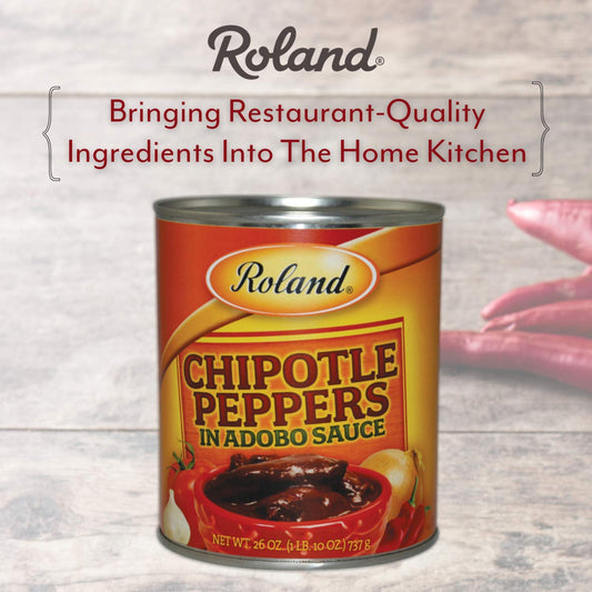 Roland Foods Chipotle Peppers In Adobo Sauce, 26 Ounce, Pack Of 4