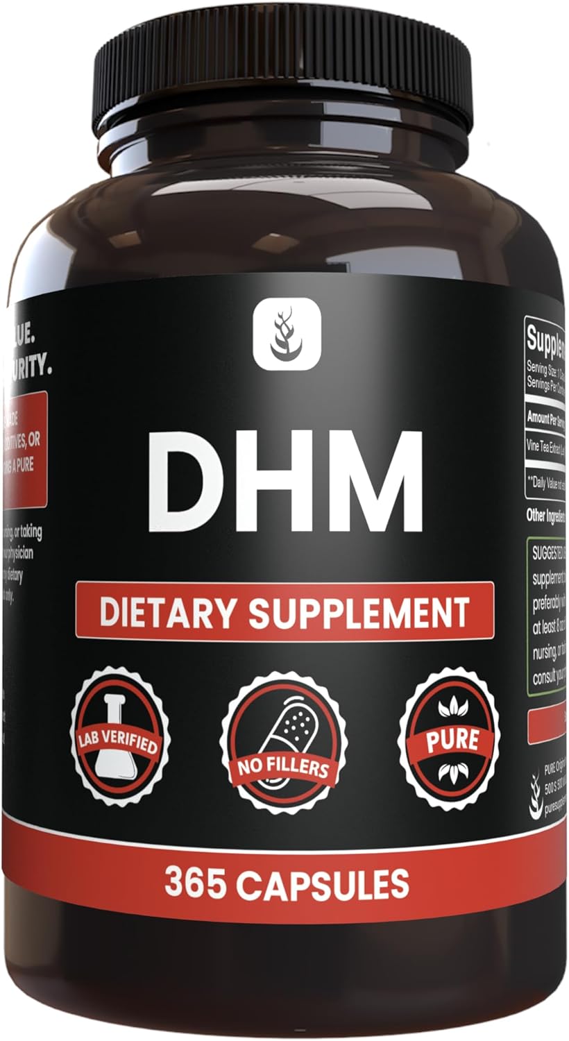 Pure Original Ingredients Dhm, (365 Capsules) No Magnesium Or Rice Fillers, Always Pure, Lab Verified