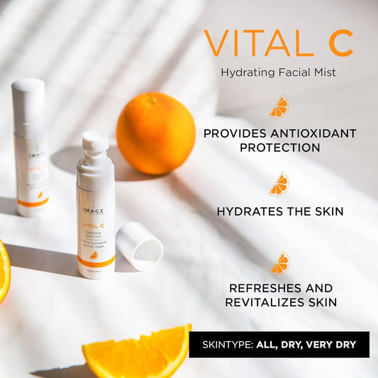 Image Skincare, Vital C Hydrating Facial Mist, Vitamin C Face Mist To Revive Skin Radiance, 2.3 Fl Oz