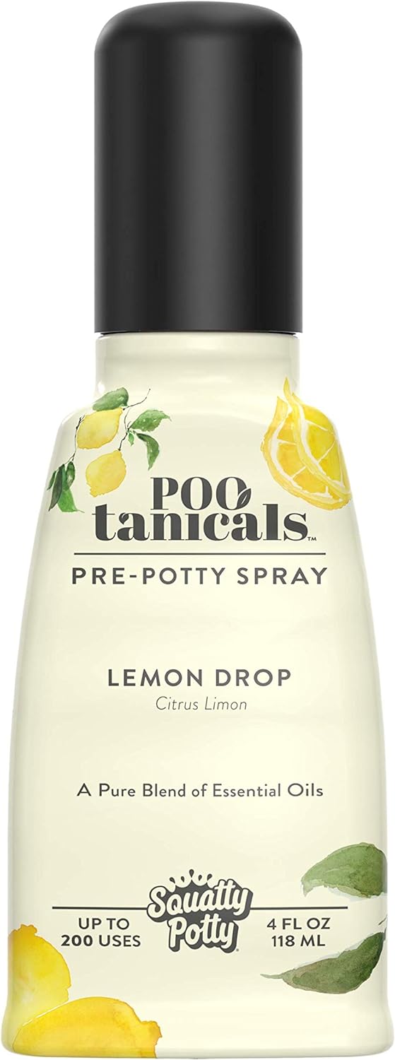 Squatty Potty Pootanicals Toilet Spray, Lemon Drop, 200 Uses Spray Before You Go, 4 Fl Oz