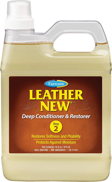 Farnam Leather New Deep-Cleaning Conditioner And Restorer For Saddles And Leather, 16 Ounces