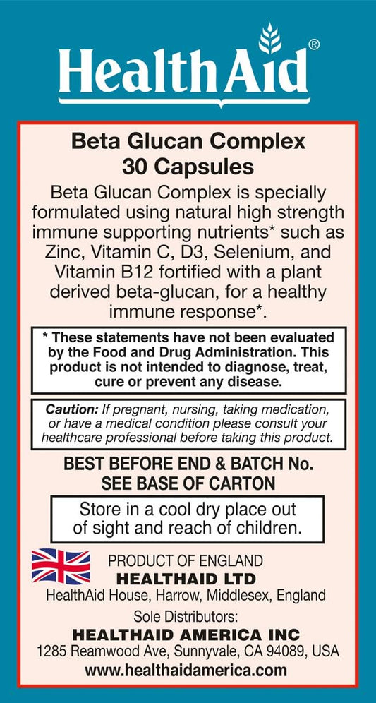 HealthAid Beta Glucan Complex Capsules