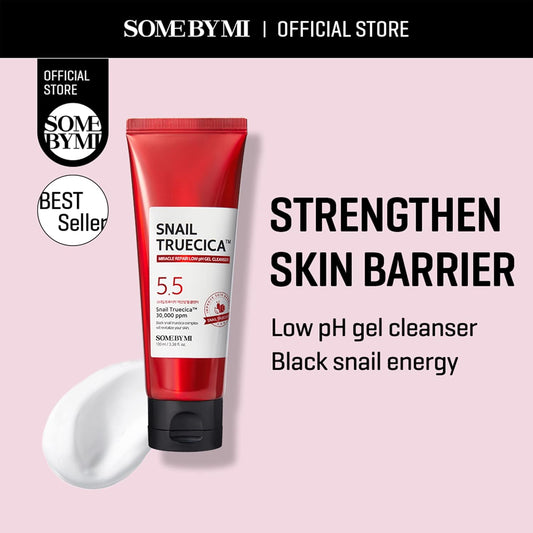 Some By Mi Snail Truecica Miracle Repair Low Ph Gel Cleanser - 3.38Oz, 100Ml - Made From Snail Mucin For Sensitive Skin - Daily Face Wash For Deep Cleansing And Skin Moisturizing - Korean Skin Care