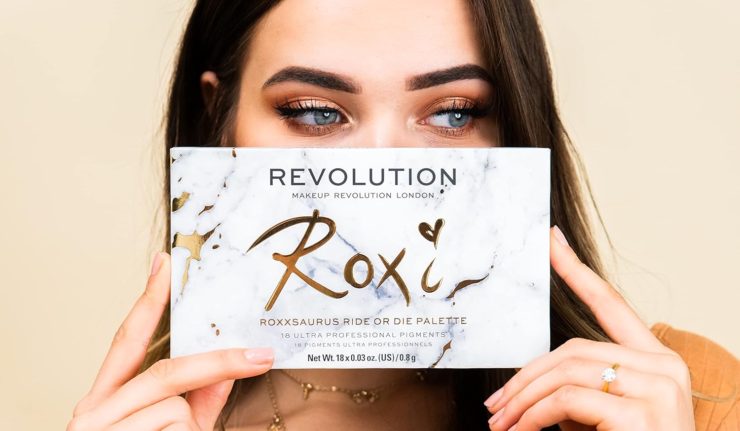 Makeup Revolution X Roxxsaurus Ride or Die Eyeshadow Palette, Matte & Shimmers, 18 Shades, Cruelty-Free, 0.43 Oz : Beauty & Personal Care