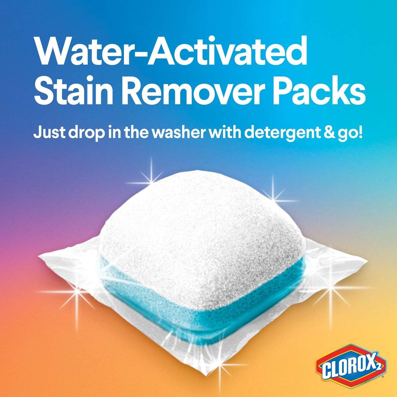 Clorox 2 Laundry Stain Remover and Color Booster Pack, 40 Count : Health & Household