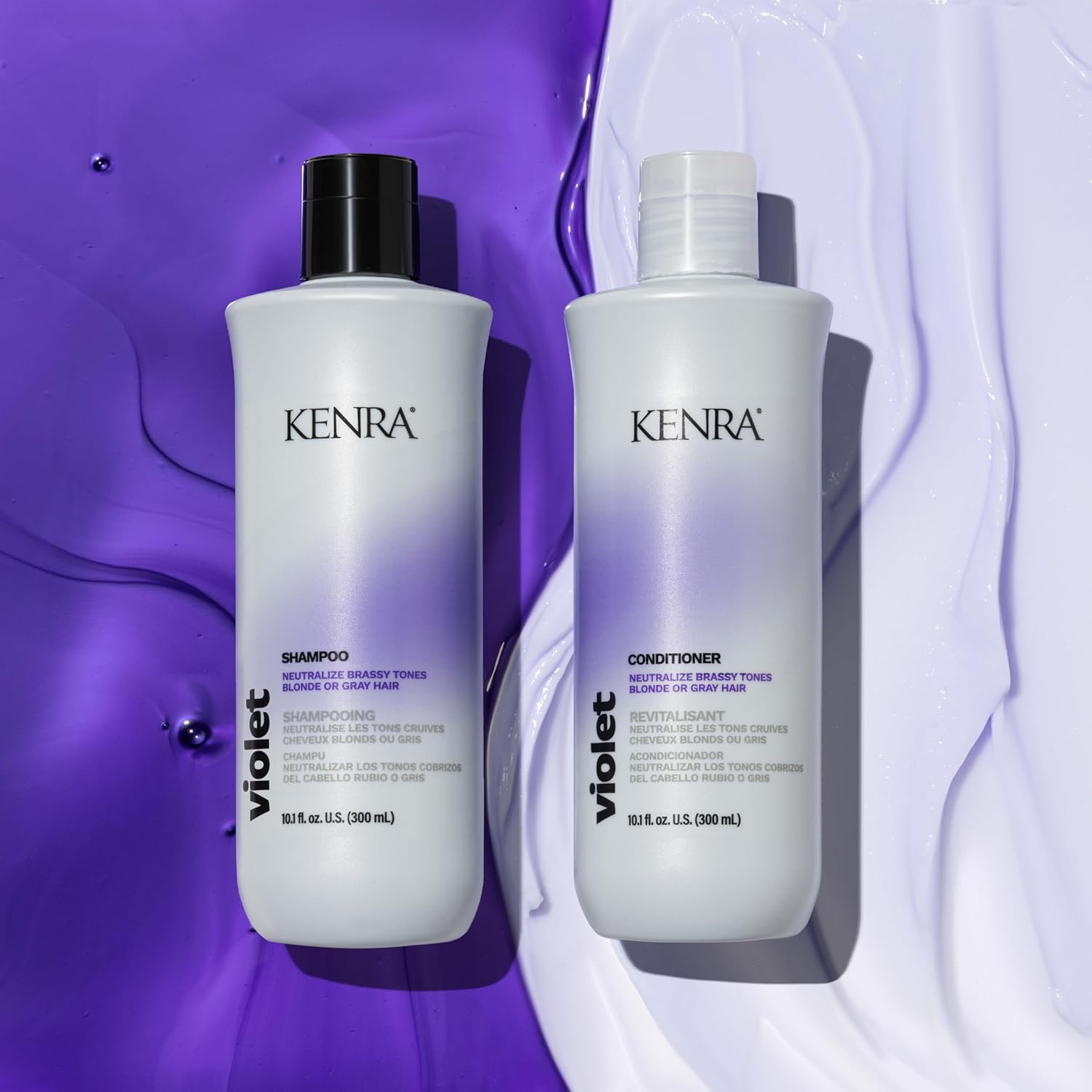 Kenra Violet Conditioner | Eliminates Brassy Tones | Purple Pigment + Deposit | Neutralizes Yellow | Moisturizes Processed Hair | Enhances Vibrancy of Blonde or Gray Hair | Color Safe : Beauty & Personal Care