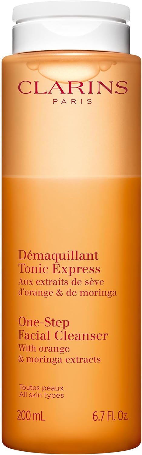 Clarins One-Step Facial Cleanser With Orange Extract 200Ml | Bi-Phase Makeup Remover & Cleanser | Removes Impurities & Boosts Radiance