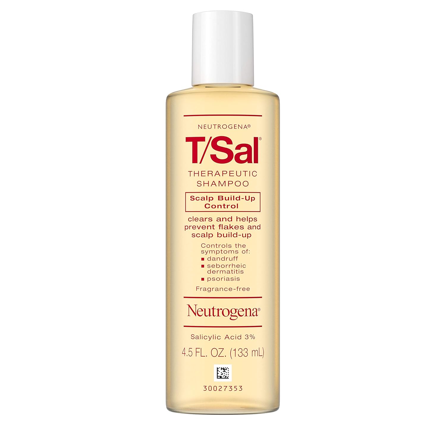 Neutrogena T/Sal Therapeutic Shampoo For Scalp Build-Up Control With Salicylic Acid, Scalp Treatment For Dandruff, Scalp Psoriasis & Seborrheic Dermatitis Relief, 4.5 Fl. Oz