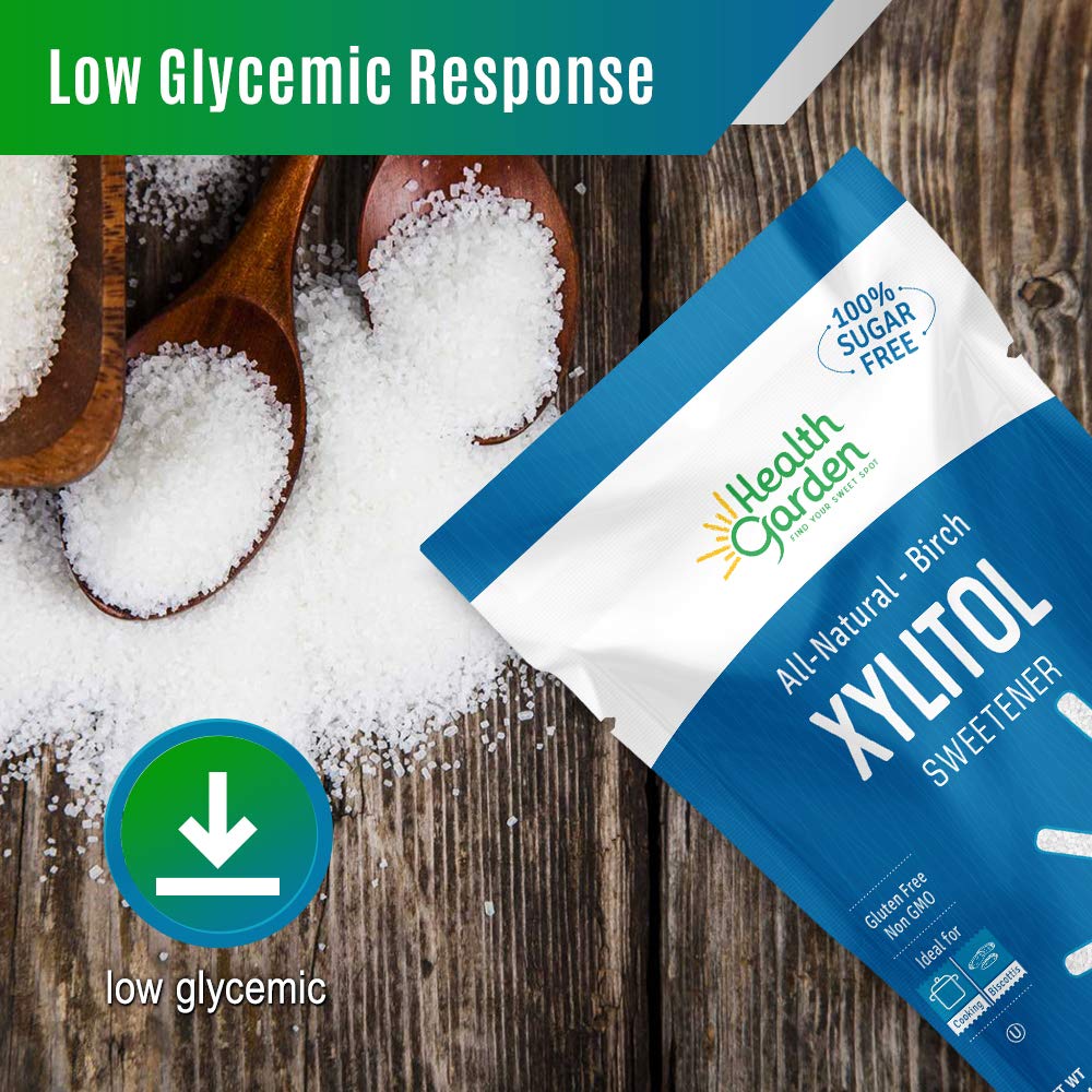 Health Garden Birch Xylitol Sweetener - Pure Birch Xylitol - Non Gmo, Kosher, And Made In The U.S.A. - Ideal Powdered Sugar Substitute - Non-Gmo Sugar Alternative - 2.5 Lb