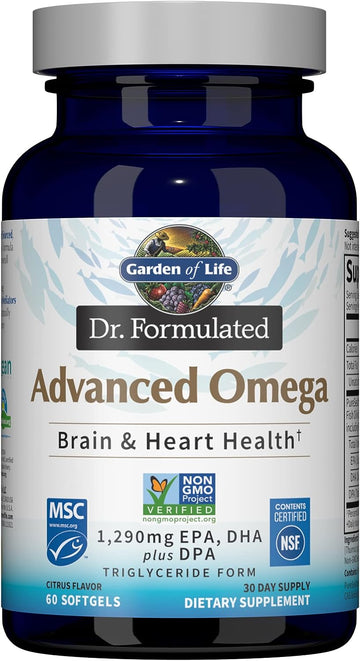 Garden of Life Dr. Formulated Advanced Omega Fish Oil - Lemon, 1,290mg