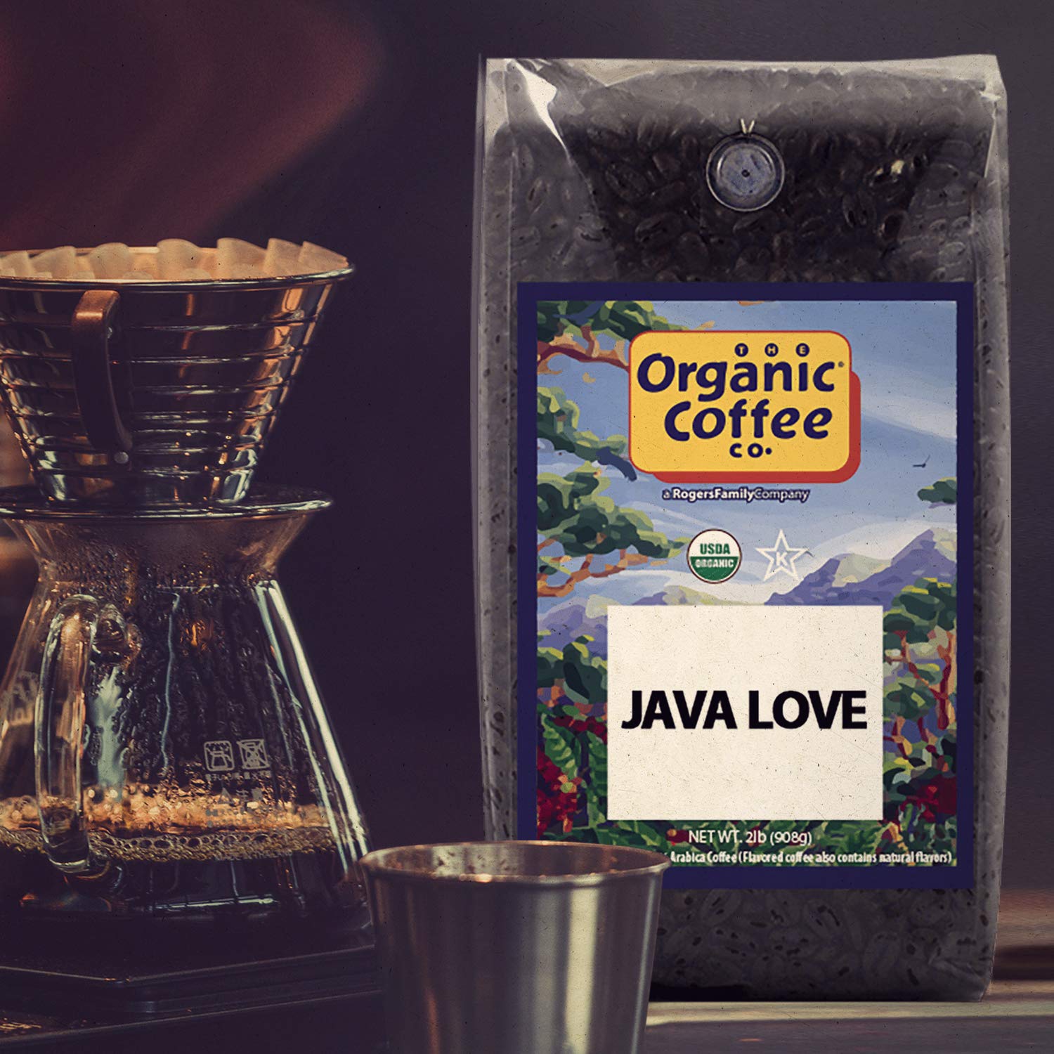 The Organic Coffee Co. Whole Bean Coffee - Java Love (2lb Bag), Medium Roast, USDA Organic : Roasted Coffee Beans : Grocery & Gourmet Food
