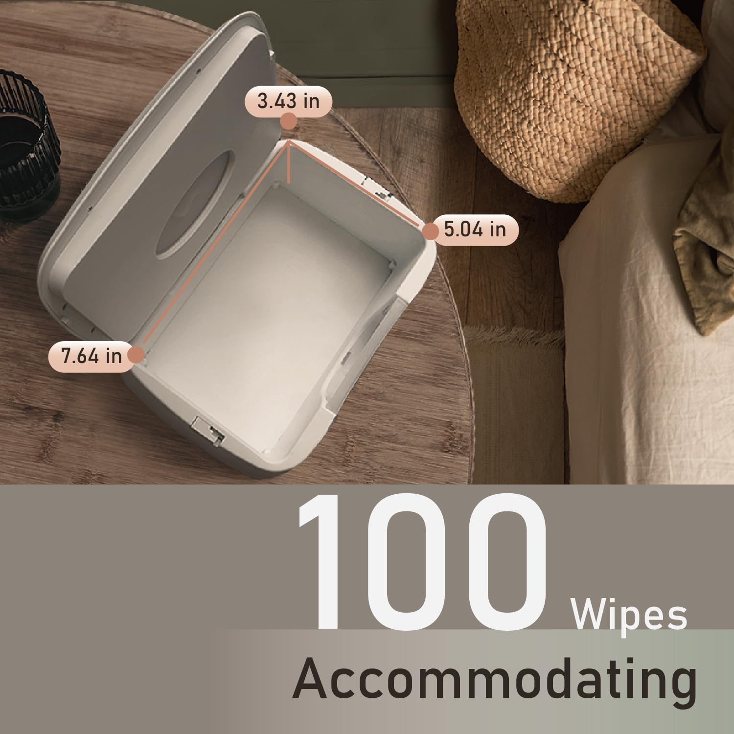 Baby Wet Wipe Warmer And Wet Wipe Dispenser, Advanced Features - 4 Bright Auto Off Led Ample Lights For Nighttime Changes, Dual Heat For Baby'S Comfort, Improved Design And Only At Amazon