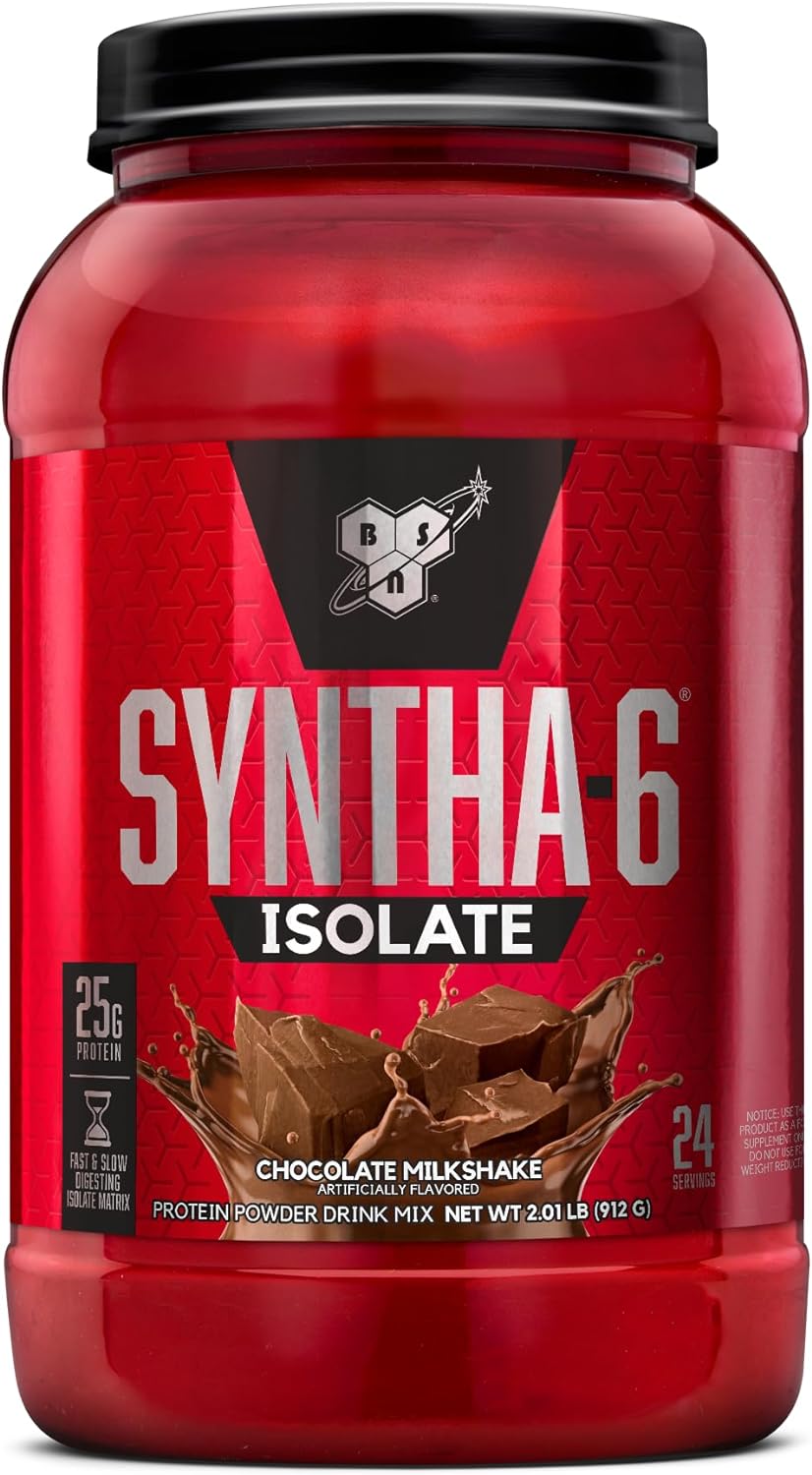 BSN SYNTHA-6 Isolate Protein Powder, Chocolate Protein Powder with Whe