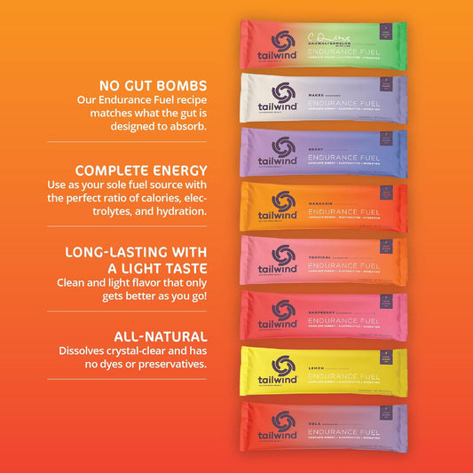 Tailwind Grab-And-Go Endurance Fuel Single Serve Assorted Flavors (Pack Of 8) - Hydration Drink Mix With Electrolytes, Carbohydrates - Non-Gmo, Gluten-Free, Vegan, No Soy Or Dairy