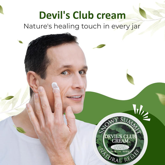 Natural Lightly Scented Devil'S Club Cream - Handcrafted Body Cream For Muscle & Joint Relief - Non-Greasy Natural Cream Moisturizer - Alaskan Herbal Body Cream - 2Oz