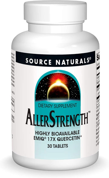 Source Naturals Allerstrength Fast-Acting Seasonal Immune Support - Highly Bioavailable Quercetin* - 30 Tablets