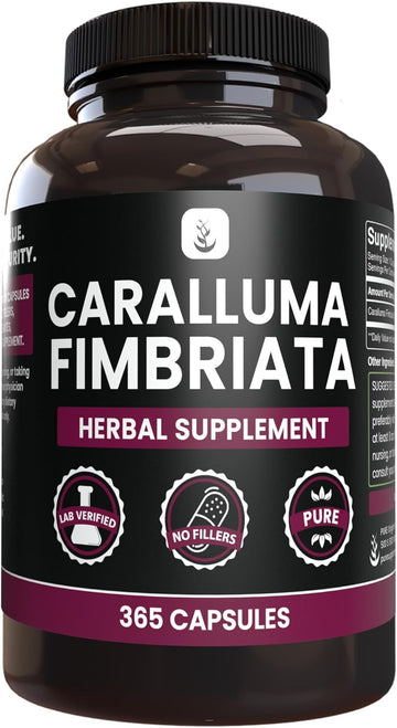 Pure Original Ingredients Caralluma Fimbriata (365 Capsules) No Magnesium Or Rice Fillers, Always Pure, Lab Verified