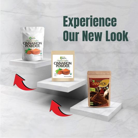 True Organic Ceylon Cinnamon Powder, 1 Lb, Premium Grade, Gluten Free, Usda & Kosher Certified, Organic Cinnamon Powder, Ground Cinnamon, Non-Gmo, Ceylon Premium Quality