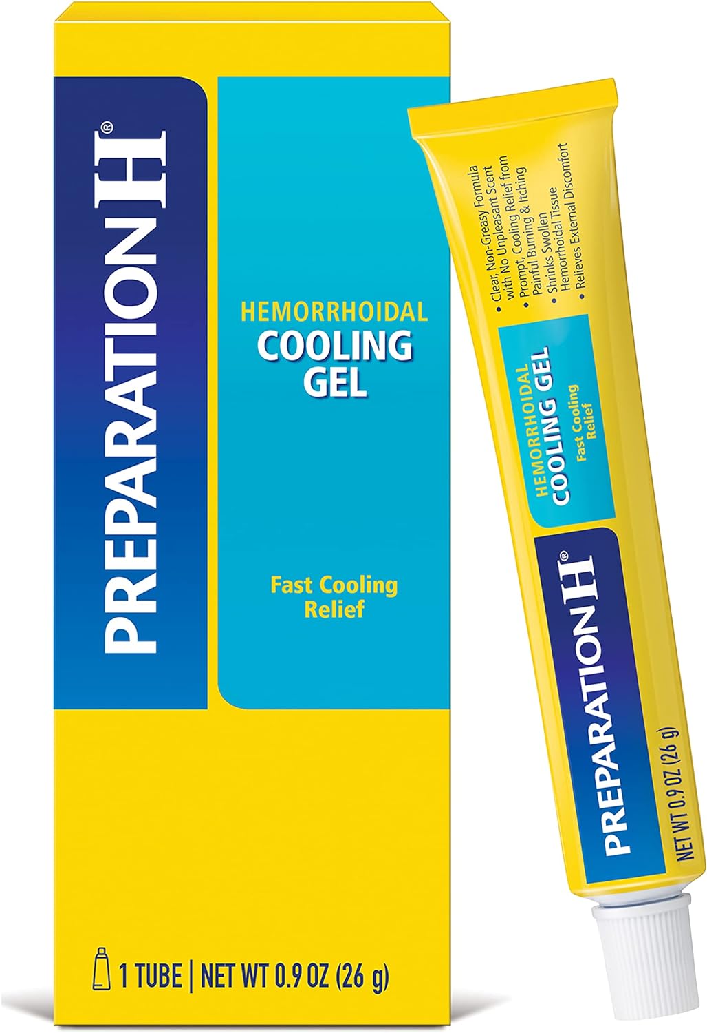 Preparation H Hemorrhoid Cooling Gel with Aloe for Fast Discomfort Relief - 0.9 Oz Tube