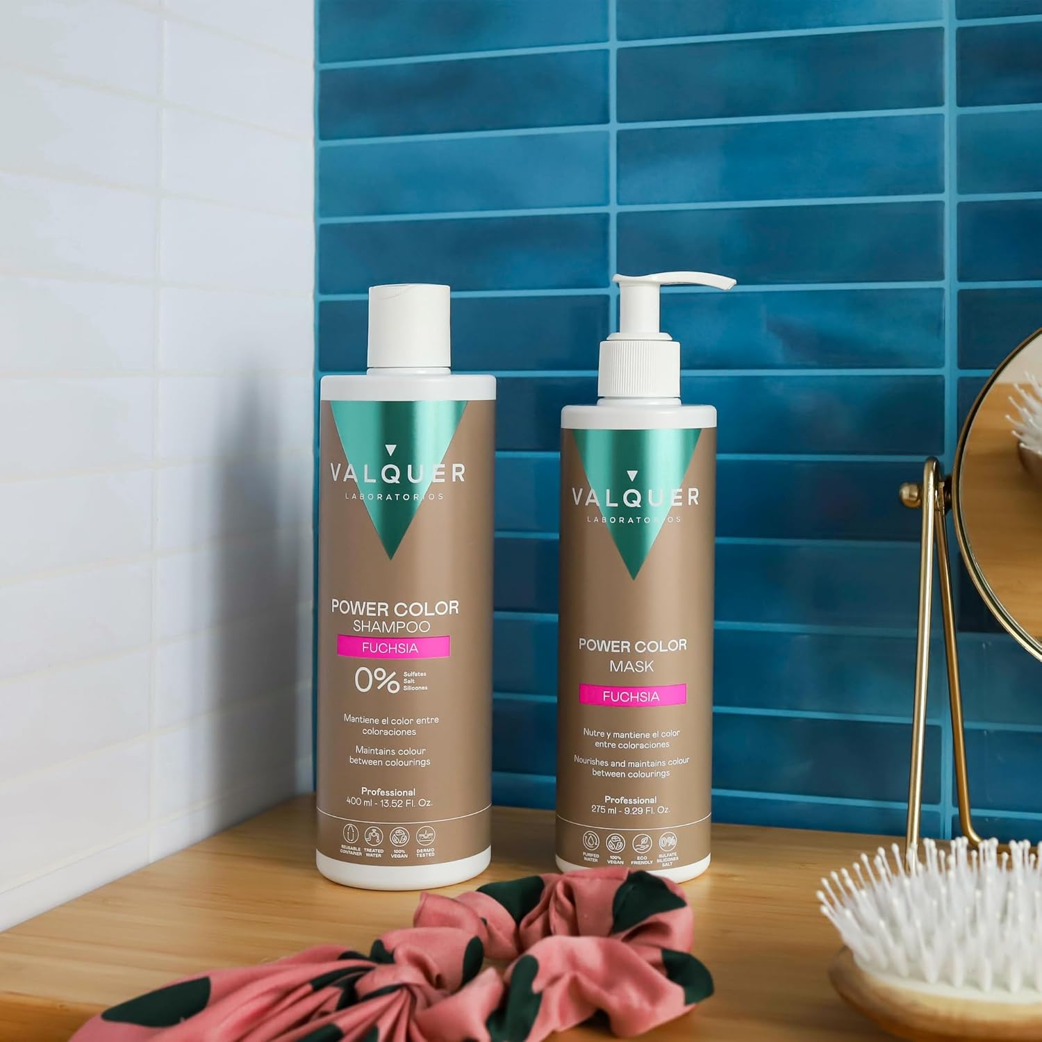 V?quer Professional Power Colour Mask Dyed Hair Vegan and Sulfate (Fuchsia) Hair Colour Enhancer - 275ml : Amazon.co.uk: Beauty