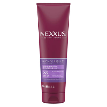 Nexxus Blonde Assure Purple Shampoo, For Blonde Hair Color Care Shampoo, Keratin Protein 8.5 Oz