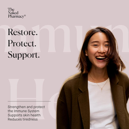 The Naked Pharmacy | Immune Hero For Children | Natural Immunity Booster | Vitamin C, Zinc & Prebiotic | Energy & Fatigue | Immune System & Metabolism | No Additives | Vegan | 60 Capsules