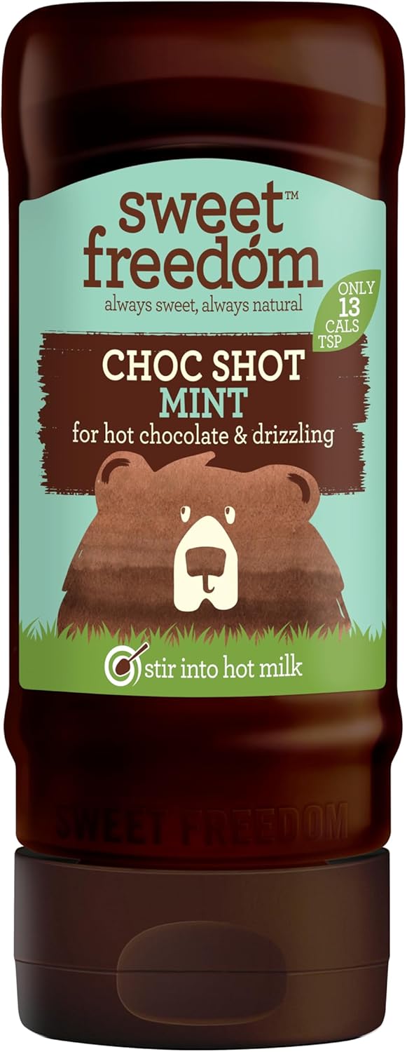 Sweet Freedom Choc Shot Mint - 320 G | Natural Great Taste With Sweetness Derived From Fruit | Ideal For Coffee, Baking & Dessert | No Preservatives Or Allergens | Vegan | Only 13 Cal Per Teaspoon