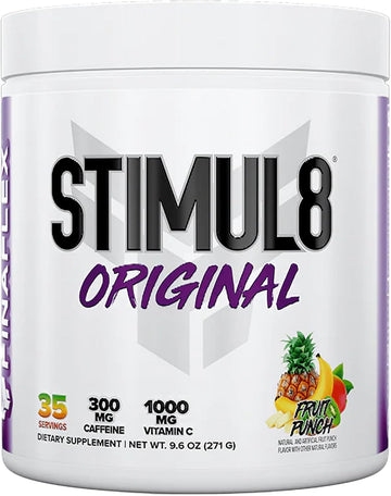 Finaflex Stimul8 Original Pre-Workout, Blue Raspberry - Energy, Strength & Endurance For Men & Women - With Caffeine, Beta-Alanine & Vitamin C - 35 Servings