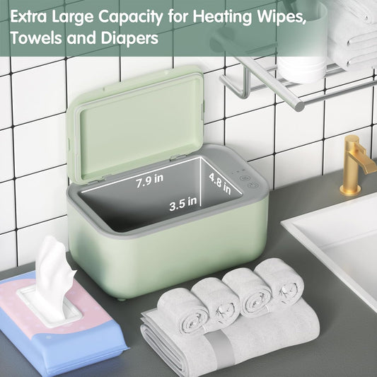 Baby Wipe Warmer And Babies Wet Wipes Dispenser,Diaper Wipe Warmers With 3-Step Temperature Control And Large Capacity,Baby Wipes Warmer