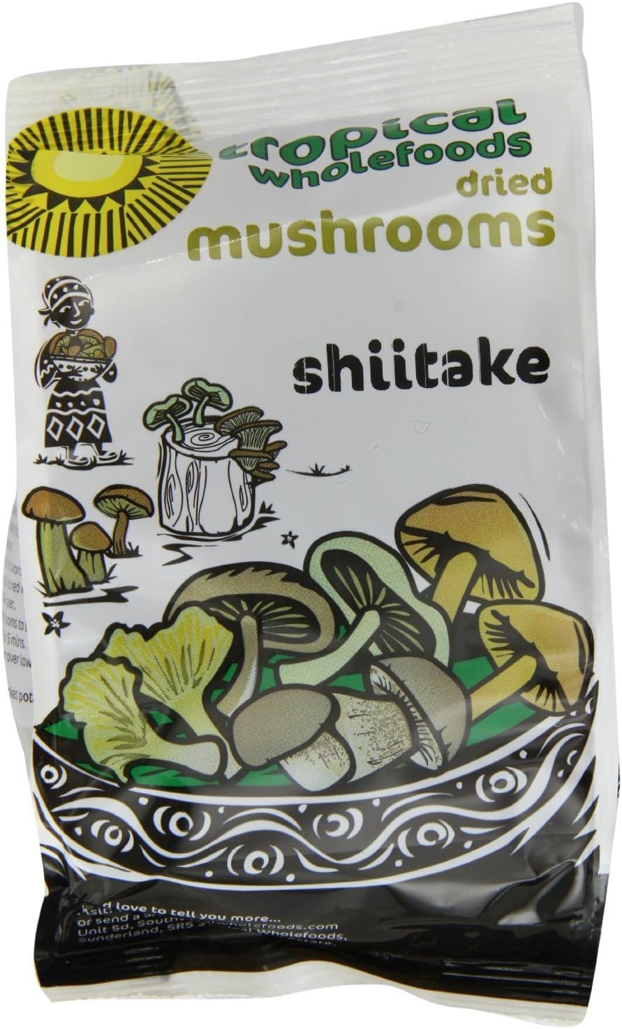 Tropical Wholefoods Organic Shiitake Mushrooms 50G (Pack Of 1)