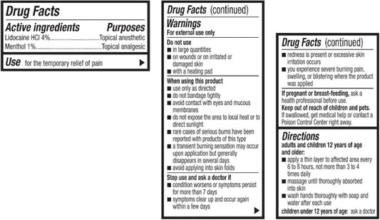 Icy Hot Max Strength Pain Relief Cream With Lidocaine Plus Menthol, 1.75 Ounces