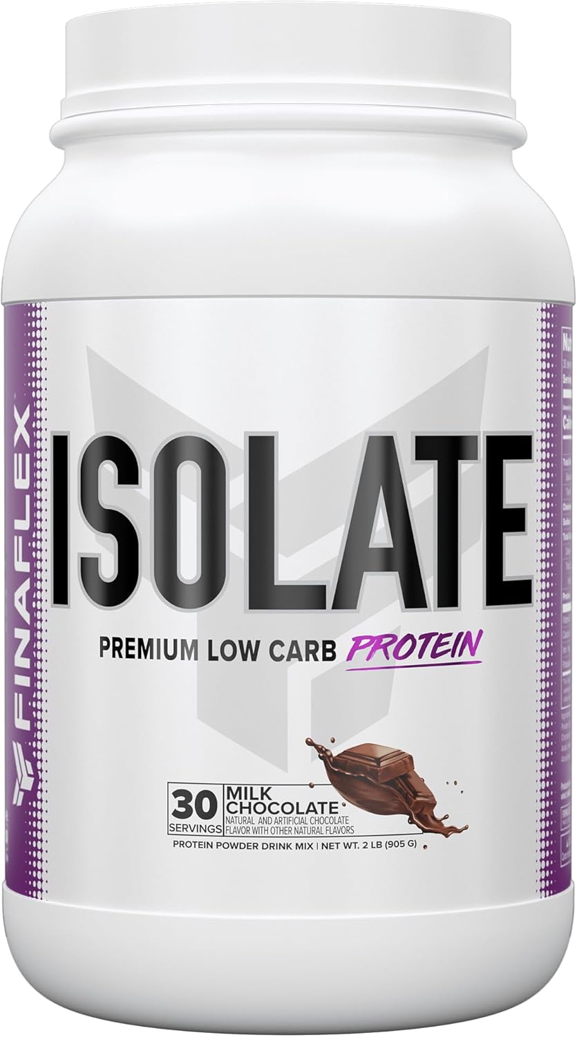 Finaflex Isolate, Milk Chocolate - 2 Lb - 25 Grams Of Iso Protein Per Serving - Milkshake-Like Taste - Zero Sugar, Zero Fat & Gluten Free - 30 Servings